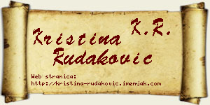 Kristina Rudaković vizit kartica